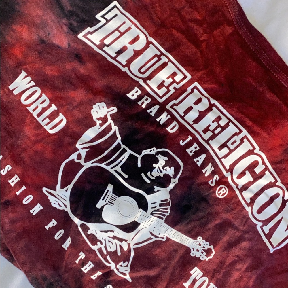 Burgundy true religion shirt